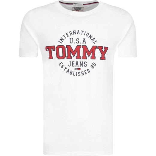 T-shirt męski Tommy Jeans jesienny biały 