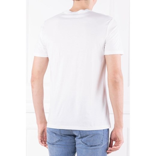T-shirt męski Boss z krótkimi rękawami biały w nadruki 