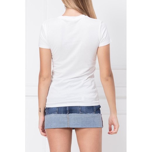 Bluzka damska Guess Jeans z krótkim rękawem biała młodzieżowa 