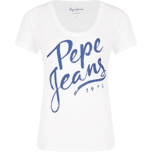 Bluzka damska Pepe Jeans w stylu młodzieżowym z krótkim rękawem na jesień 