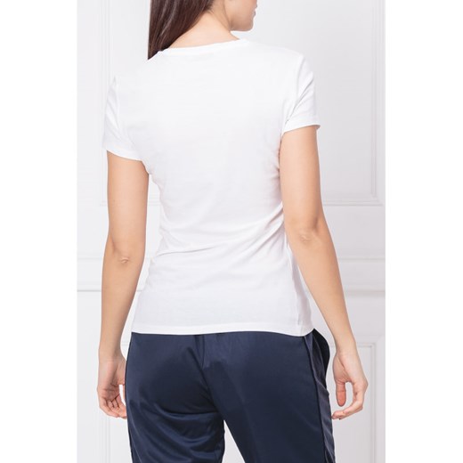 Bluzka damska biała Guess Jeans casual z krótkim rękawem 