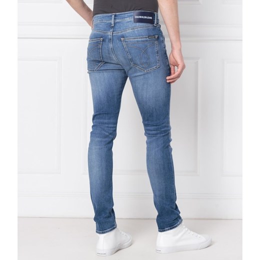 Niebieskie jeansy męskie Calvin Klein casual 