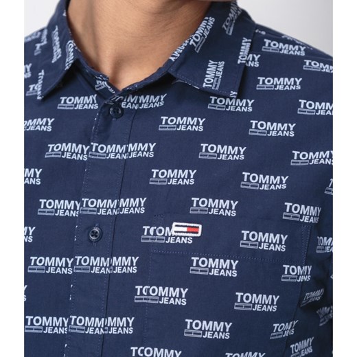 Koszula męska Tommy Jeans z długimi rękawami w abstrakcyjne wzory 
