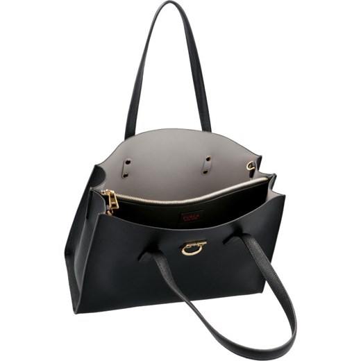 Shopper bag Furla czarna duża matowa elegancka 