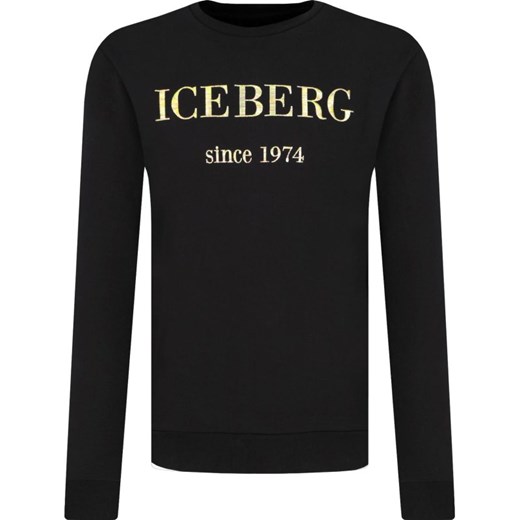 Bluza męska czarna Iceberg z napisami 
