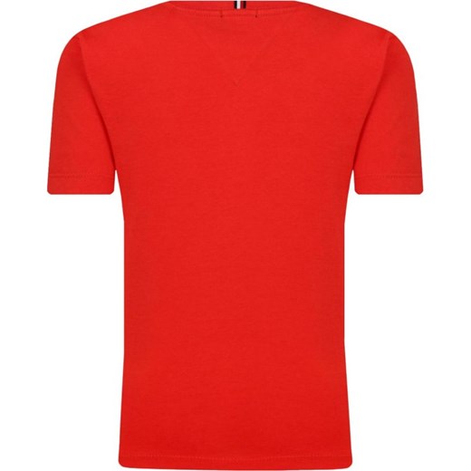 T-shirt chłopięce Tommy Hilfiger czerwony z krótkim rękawem 