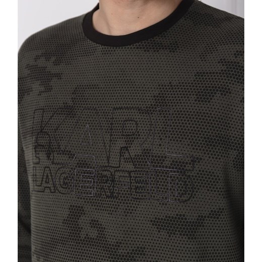 Bluza męska Karl Lagerfeld z napisem w militarnym stylu 