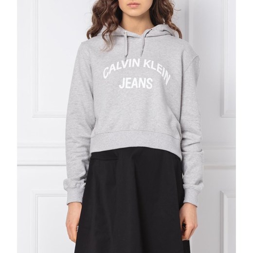 Calvin Klein bluza damska casualowa krótka z napisami 