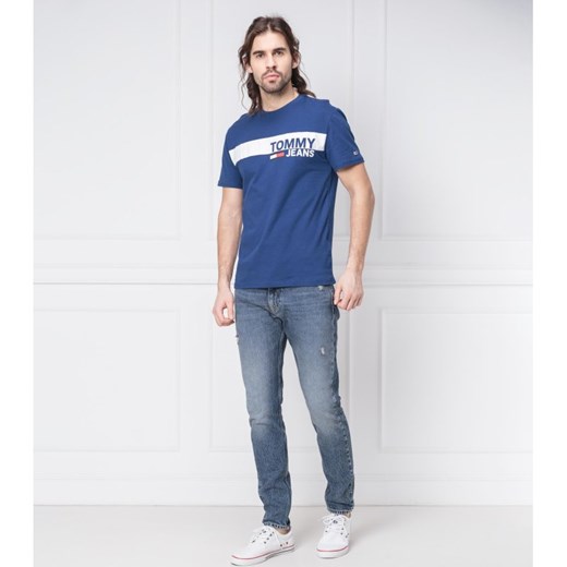 Tommy Jeans t-shirt męski w stylu młodzieżowym z krótkim rękawem 