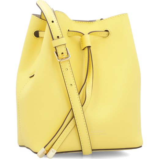 Ralph Lauren torebka średnia żółta matowa na ramię bez dodatków 