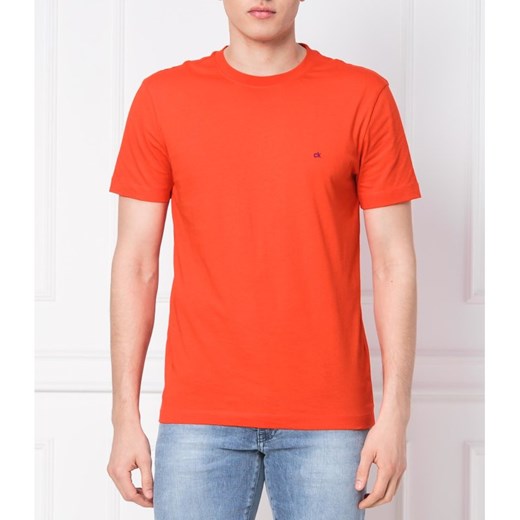 T-shirt męski Calvin Klein czerwony z krótkimi rękawami casual 