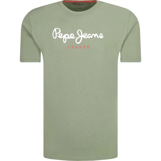 T-shirt męski Pepe Jeans z krótkim rękawem z napisami młodzieżowy 