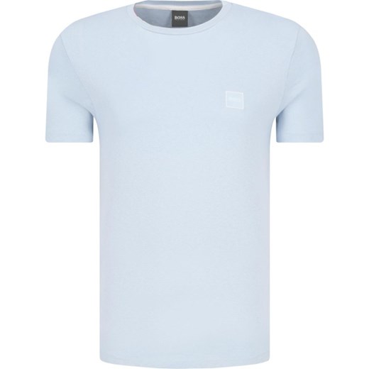 T-shirt męski Boss Casual z krótkim rękawem biały na jesień bez wzorów 