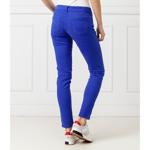 Spodnie damskie Pepe Jeans niebieskie casualowe 
