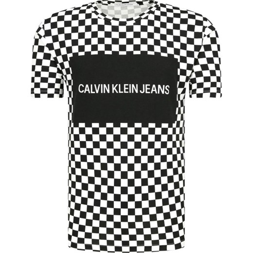 T-shirt męski Calvin Klein szary z krótkim rękawem młodzieżowy 