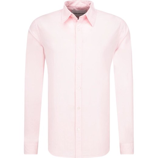 Koszula męska różowa Calvin Klein z klasycznym kołnierzykiem 