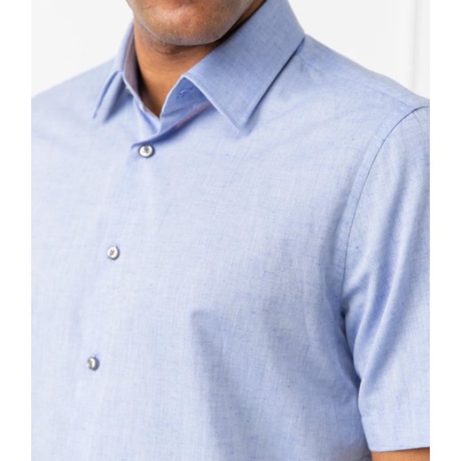 Koszula męska niebieska Joop! Collection bez wzorów z krótkimi rękawami 