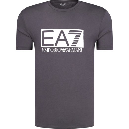 T-shirt męski granatowy Emporio Armani z krótkim rękawem w stylu młodzieżowym 
