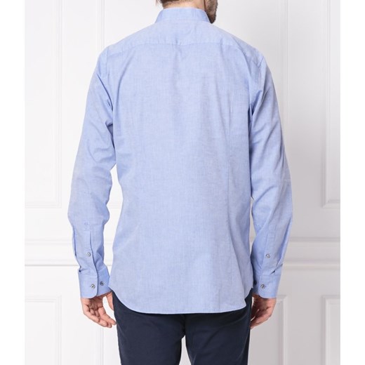 Koszula męska niebieska Joop! Collection bez wzorów ze stójką z długimi rękawami 