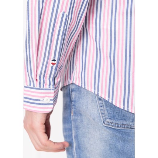 Koszula męska Tommy Jeans w paski z długim rękawem 