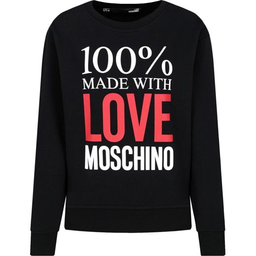Bluza damska czarna Love Moschino krótka młodzieżowa 
