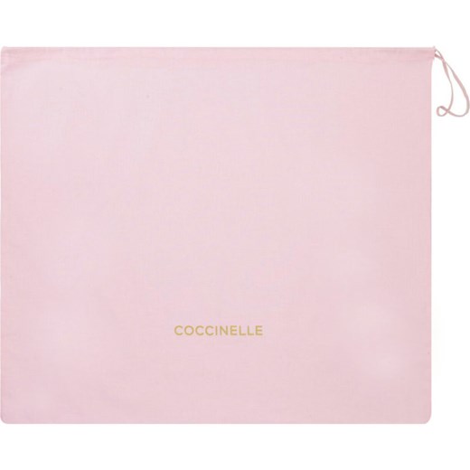 Shopper bag różowa Coccinelle matowa bez dodatków na ramię 