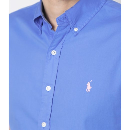 Koszula męska Polo Ralph Lauren z kołnierzykiem button down casualowa z krótkimi rękawami 