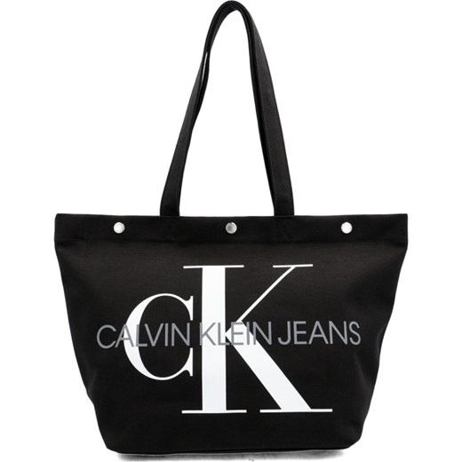 Shopper bag Calvin Klein bez dodatków elegancka 