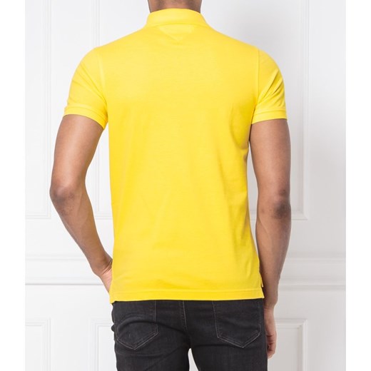 T-shirt męski żółty Tommy Hilfiger bez wzorów casual 