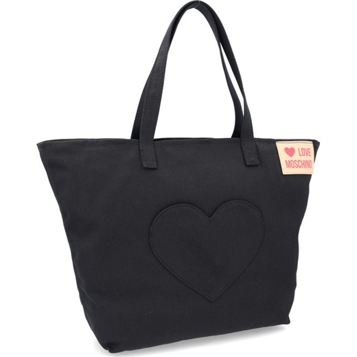 Shopper bag Love Moschino bez dodatków ze zdobieniami 