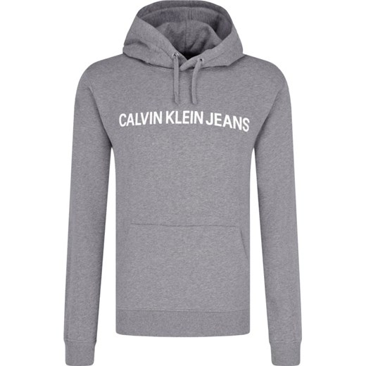 Szara bluza męska Calvin Klein w stylu młodzieżowym 