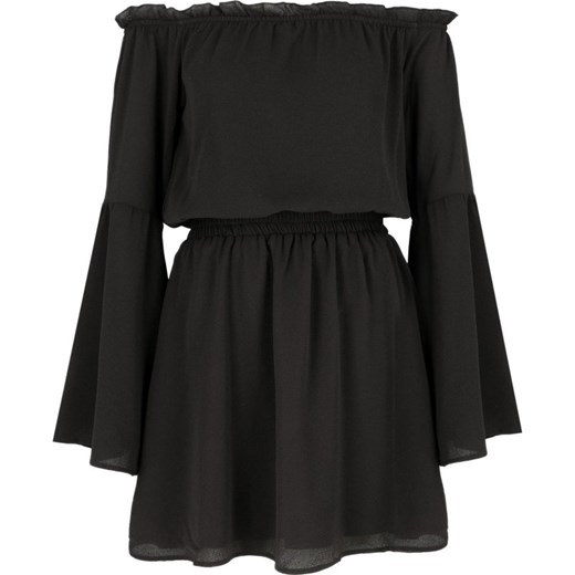 Sukienka NA-KD z długim rękawem czarna bez wzorów 