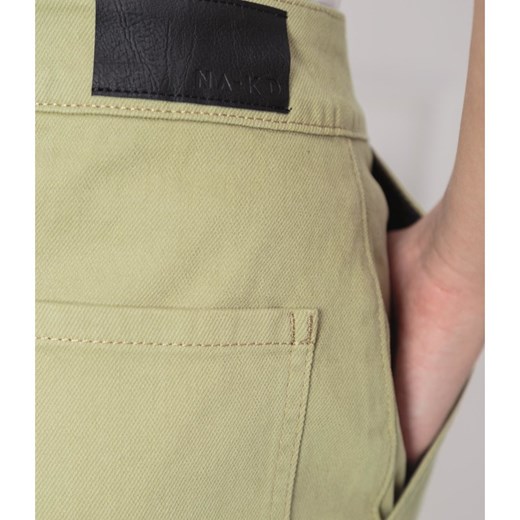 NA-KD spódnica zielona casual bez wzorów 