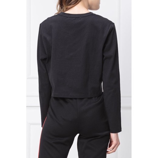 Bluzka damska Calvin Klein z długimi rękawami z napisem z okrągłym dekoltem casual 