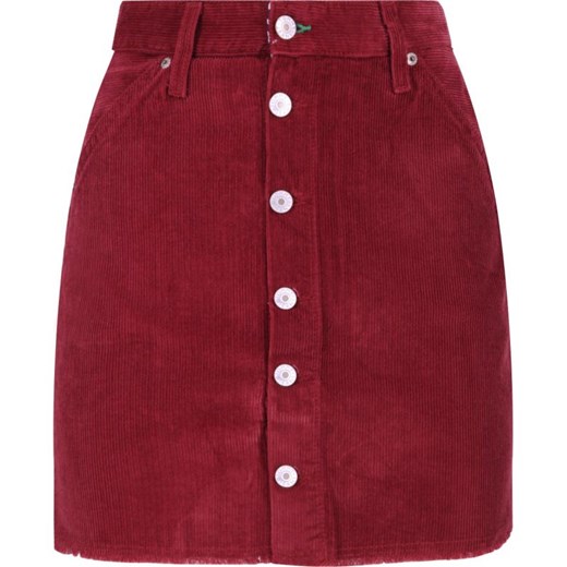 Spódnica Tommy Hilfiger czerwona mini bez wzorów casual 