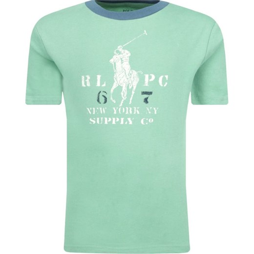 T-shirt chłopięce zielony Polo Ralph Lauren z krótkimi rękawami 
