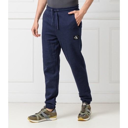 Spodnie męskie Calvin Klein na wiosnę niebieskie 