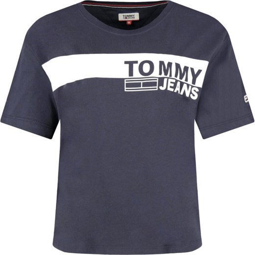 Bluzka damska Tommy Jeans z krótkimi rękawami z napisami 