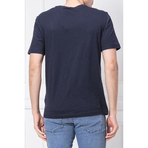 T-shirt męski granatowy Calvin Klein z krótkim rękawem w nadruki 