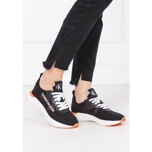 Buty sportowe damskie Calvin Klein do fitnessu bez wzorów sznurowane 