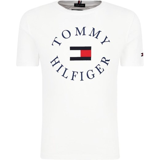 T-shirt chłopięce Tommy Hilfiger z krótkimi rękawami z napisami 