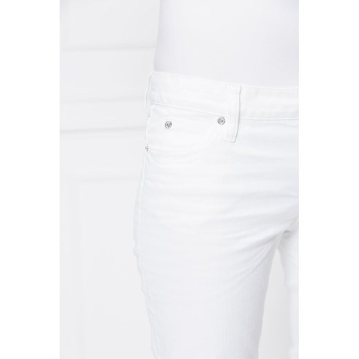Jeansy damskie białe Dsquared2 bez wzorów 