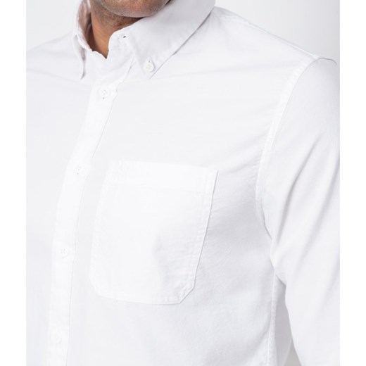 Koszula męska Calvin Klein z długim rękawem biała z kołnierzykiem button down 