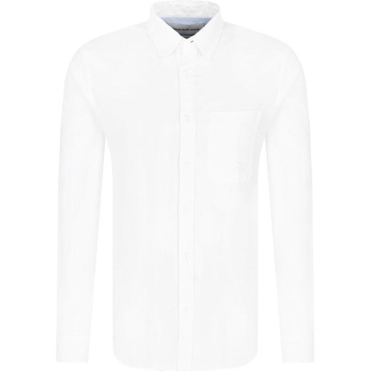 Koszula męska biała Calvin Klein z kołnierzykiem button down z długim rękawem letnia 