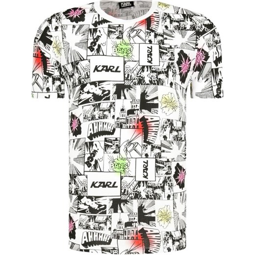 T-shirt męski Karl Lagerfeld na jesień z krótkim rękawem 