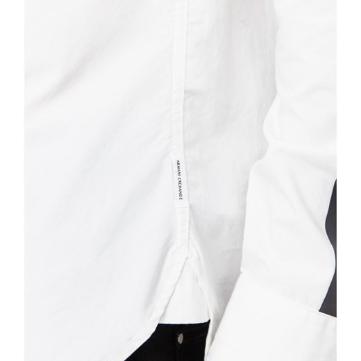 Koszula męska Armani casual biała z klasycznym kołnierzykiem 