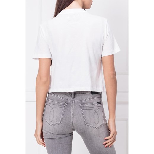 Bluzka damska Calvin Klein z okrągłym dekoltem z krótkimi rękawami 