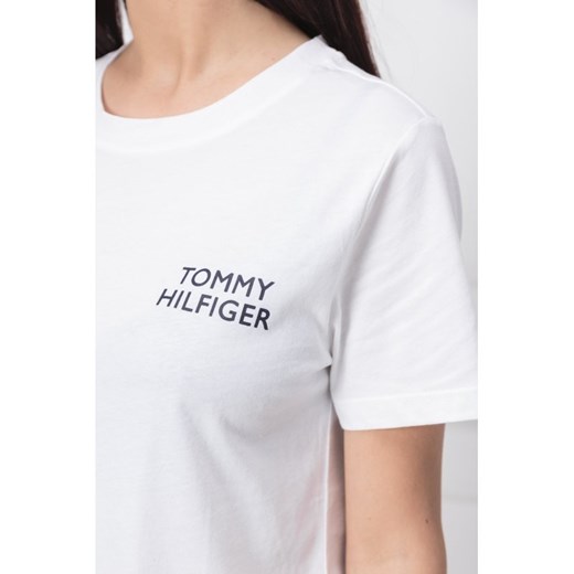 Bluzka damska Tommy Hilfiger biała z krótkimi rękawami casual 