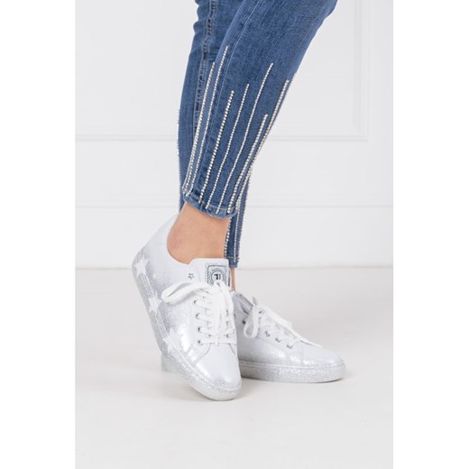 Trussardi Jeans trampki damskie casual sznurowane 