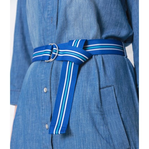 Sukienka niebieska Marc O'Polo midi z długim rękawem 